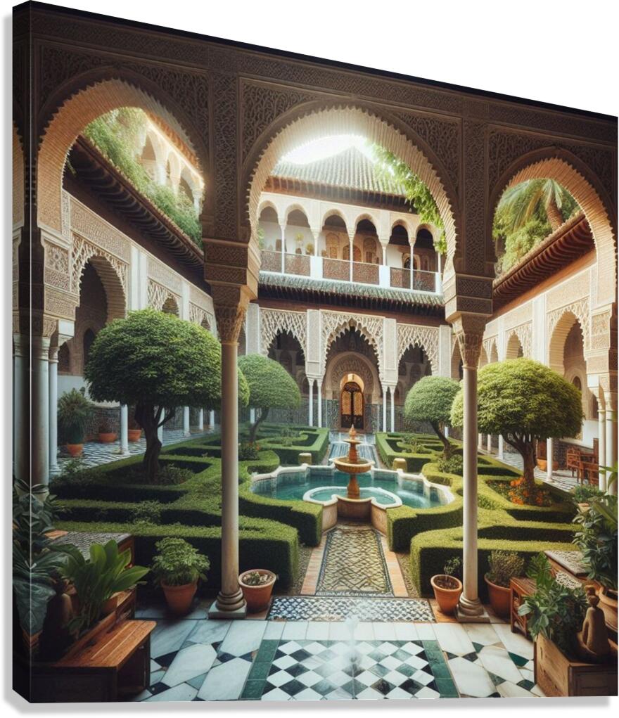 Andalusian Courtyard Canvas Print