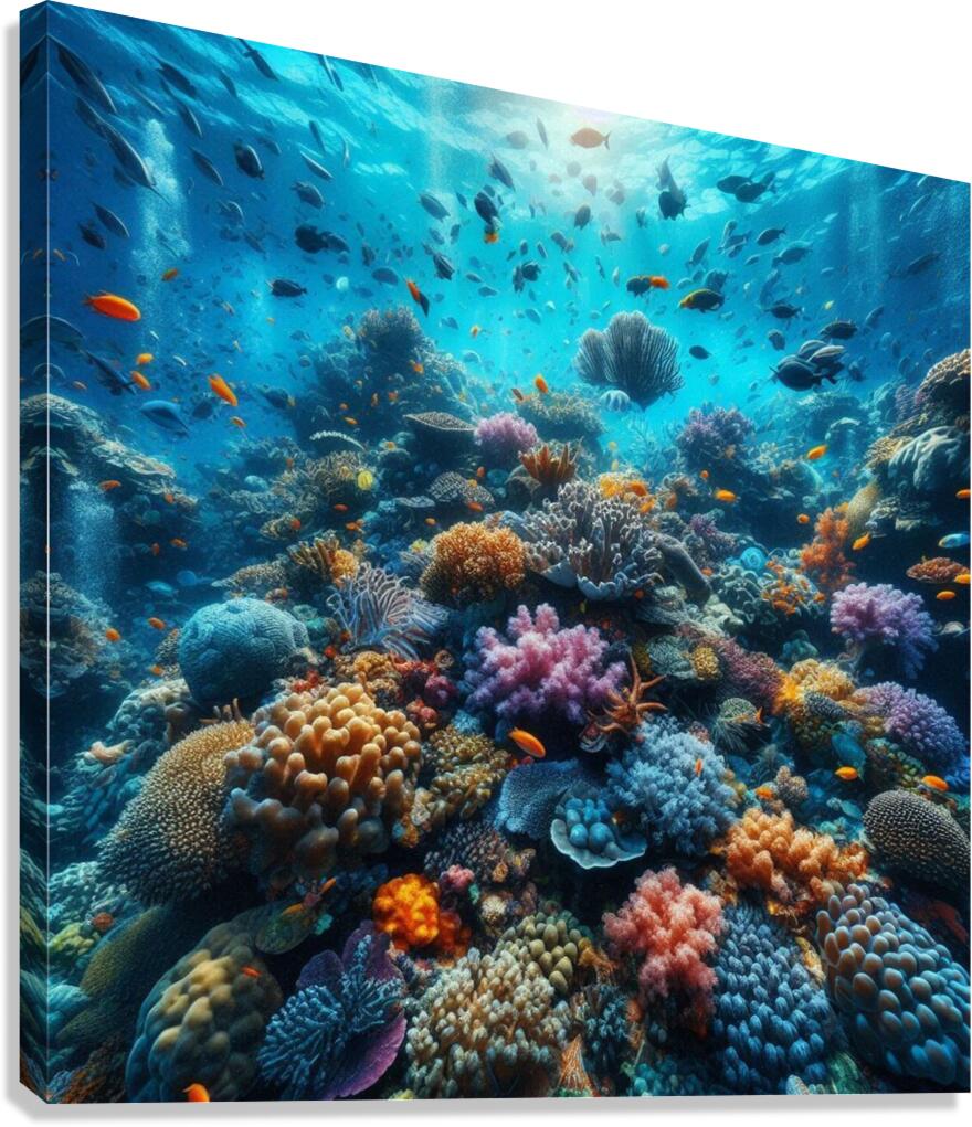 Vibrant Coral Reef Canvas Print
