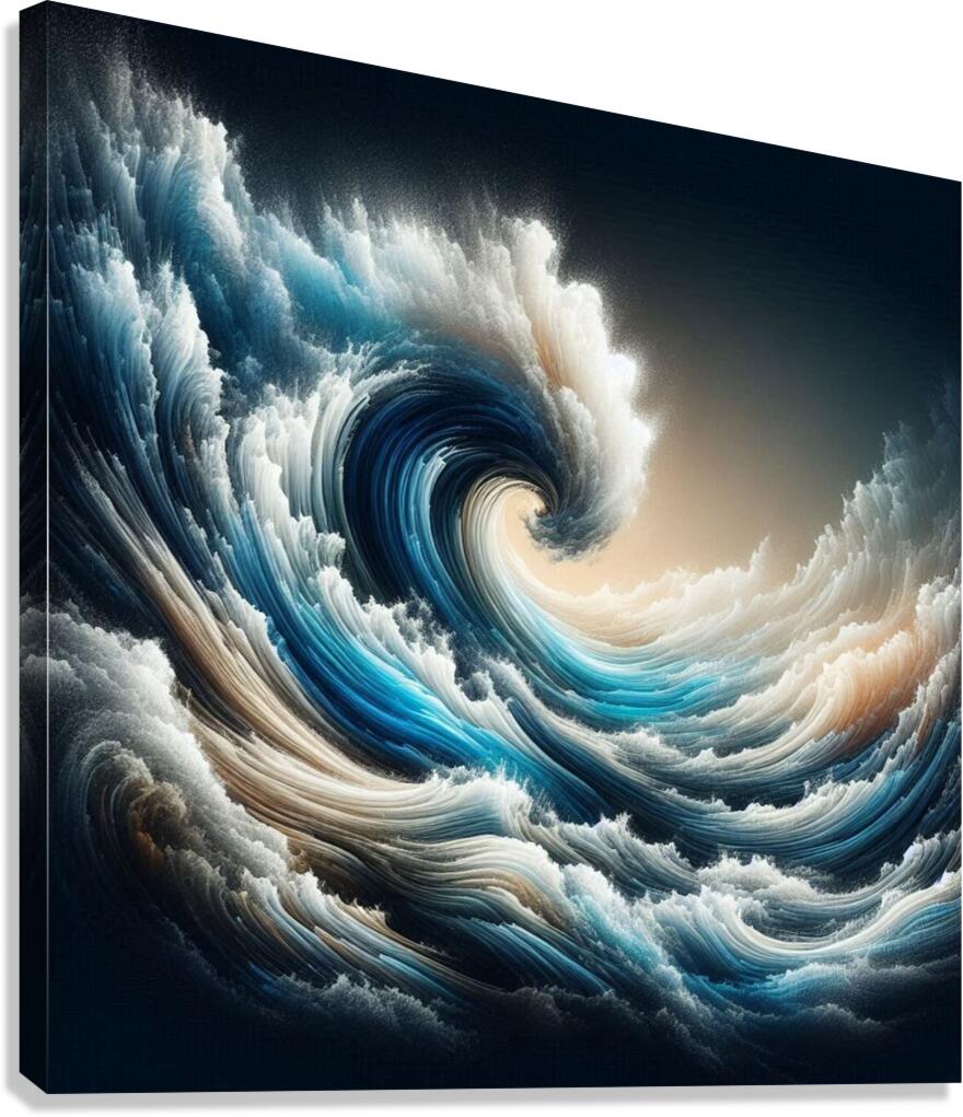 Abstract Ocean Waves Canvas Print