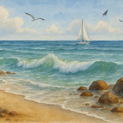 A Serene Natural Ocean View in 16:9