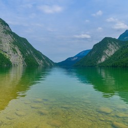 The embrace of the mountains for the river