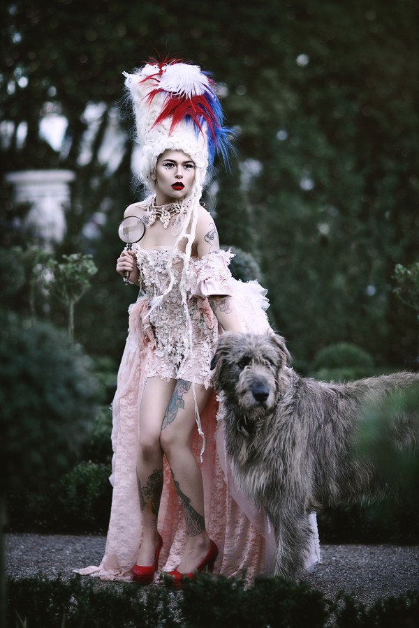 Girl with Irish Wolfhound  by AHA digital