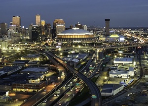 New Orleans Superdome and Skyline 