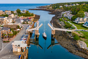 Sailboat Passing Perkins Cove Drawbridge