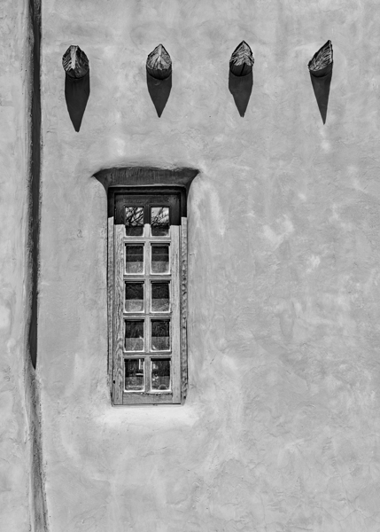 Window and Vigas B W Print