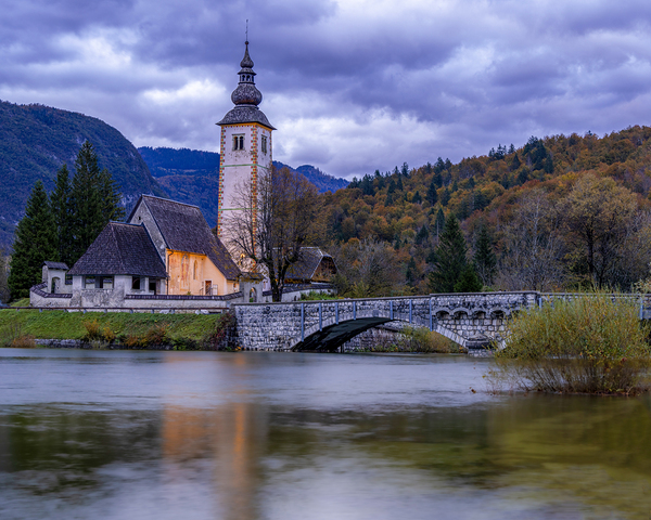 Saint John the Baptist Lake Bohinj Print