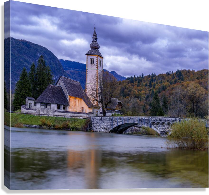 Saint John the Baptist Lake Bohinj Canvas Print