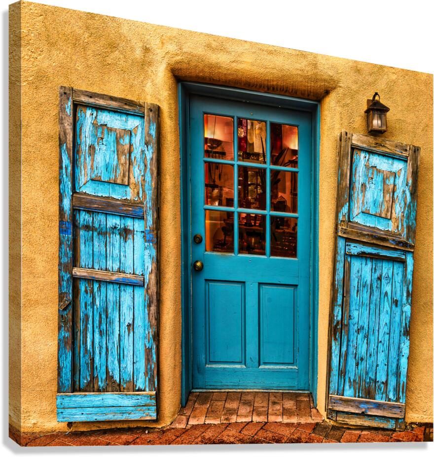 Santa Fe Turquois Door Canvas Print
