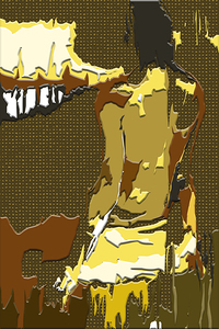 Textured Abstract Figure