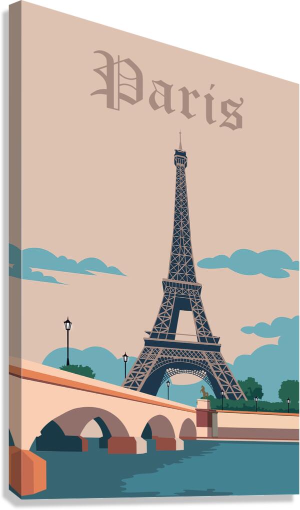 Paris poster Canvas Print