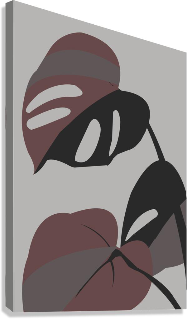 Dark brown leaf Canvas Print