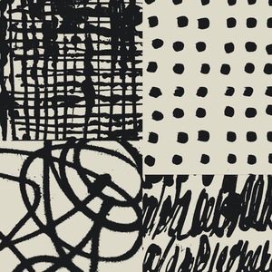 Black & White Abstract Collage No. 10  	