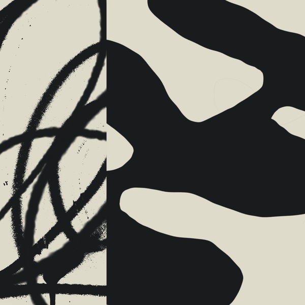 Black & White Abstract Collage No. 14 by Sarah Finucane