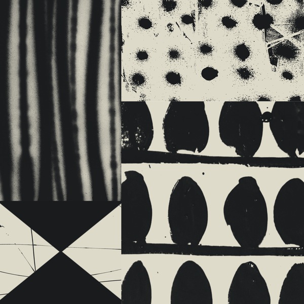 Black & White Abstract Collage No. 15 by Sarah Finucane