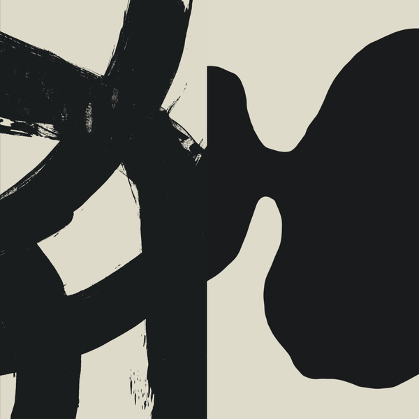 Black & White Abstract Collage No. 19 by Sarah Finucane