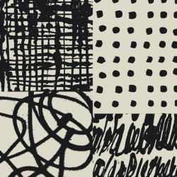 Black & White Abstract Collage No. 10  	
