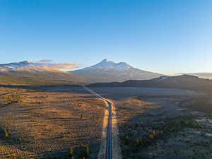 Amazing view of Mount Shasta volcano in California