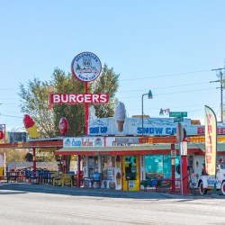 Vintage Diner and drive-in along the route 66