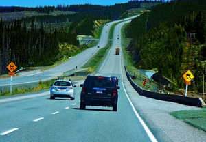Canada -Driving up to the Mountain in Okanagan