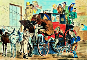 W-003 - Many People at Horse Cart Station