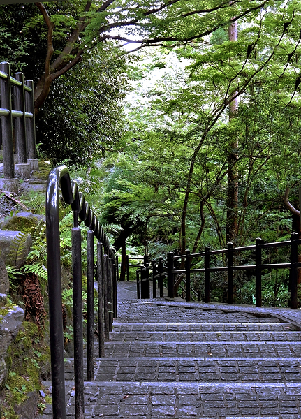 Japan-TA - Stairs to the Temple Print