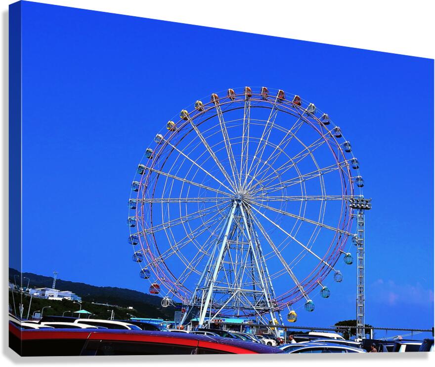 Japan-AB - Amusement Park and Car Park 3 Canvas Print