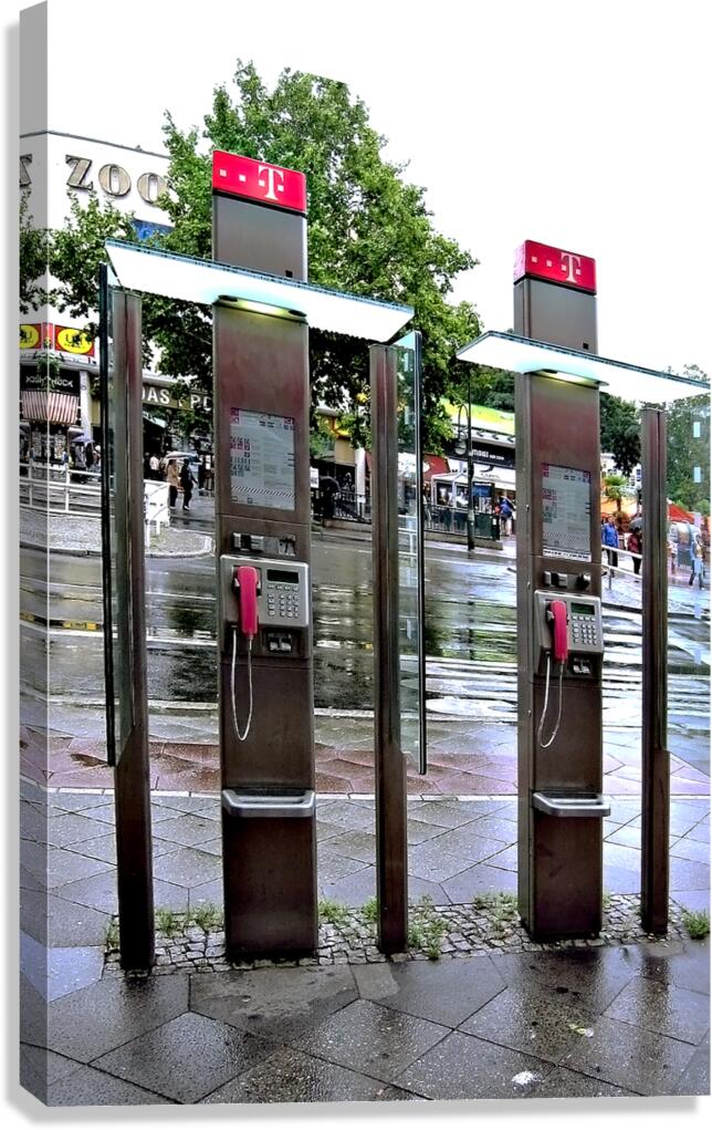 EU-CI-Street Public Telephone Canvas Print