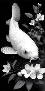 Purachina Ogon No Ketto プラチナ黄金の血統 - Platinum Ogon Bloodline - Japanese Koi Art Prints