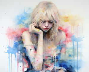 Body Dysmorphic Disorder – Conceptual Pastel Portrait Art Print