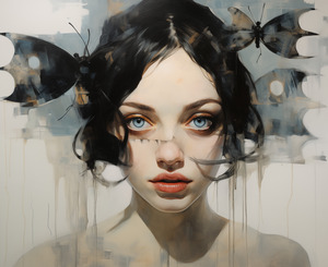 Schizoaffective Disorder – Pop Surreal Portrait Art Print
