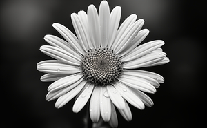 Petals of Memory – Vintage Daisy Landscape Print