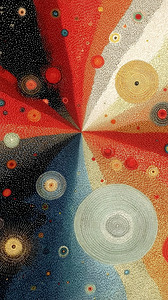 Stardust Vortex – Intricate Pointillist Abstract