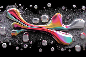 Chromatic Surge – Fluid Abstract Print