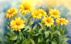 Golden Blooms – A Watercolor Celebration - Sunflower Watercolor Art Prints by Savage Art Prints