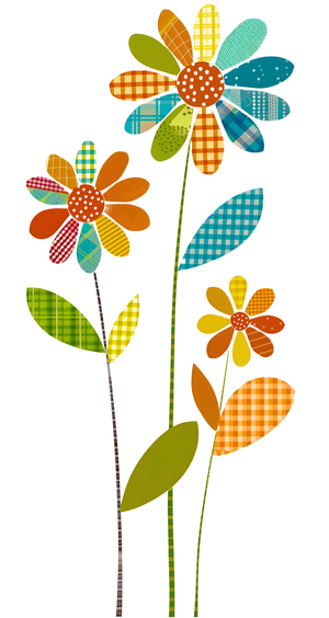 Plaid Botanica 2 - Modern Floral Art Prints