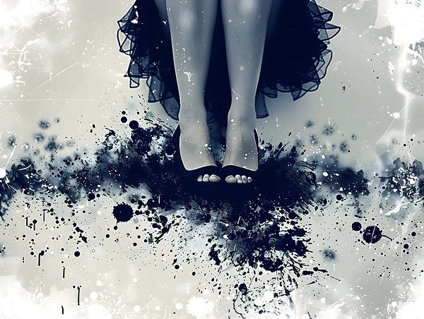 Only Feet Abstract - Playful Graphic Art Prints by Savage Art Prints