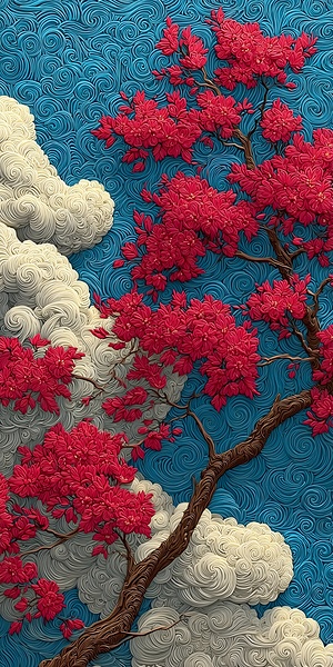 Ten No Hana 天の花 - Flowers Of Heaven - Japanese Floral Art Prints by Savage Art Prints