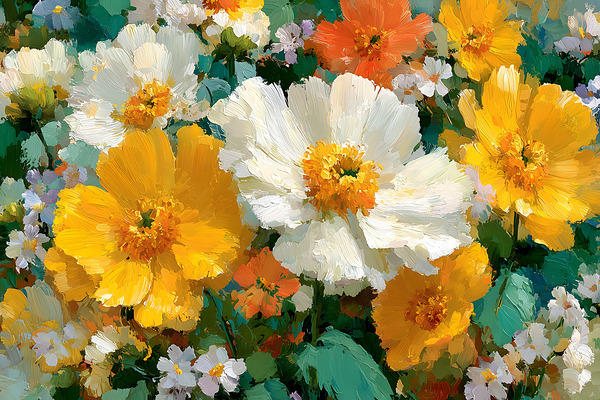 Fleurs Elegantes - Elegant Blooms - Classic Floral Art Prints by Savage Art Prints