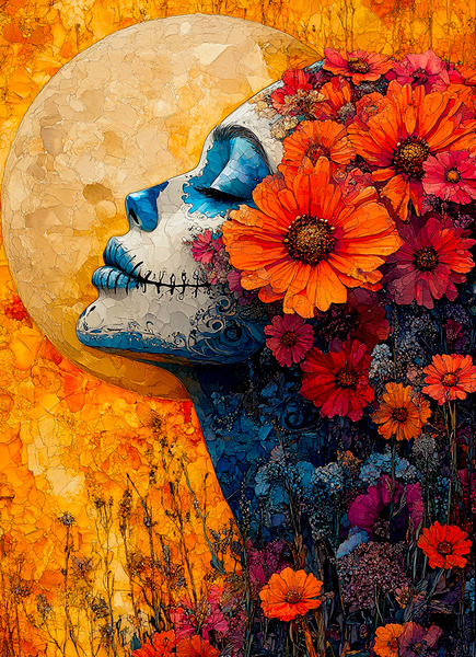 Cempasuchil Eterna - Eternal Marigold - Marigold Floral Art Prints by Savage Art Prints