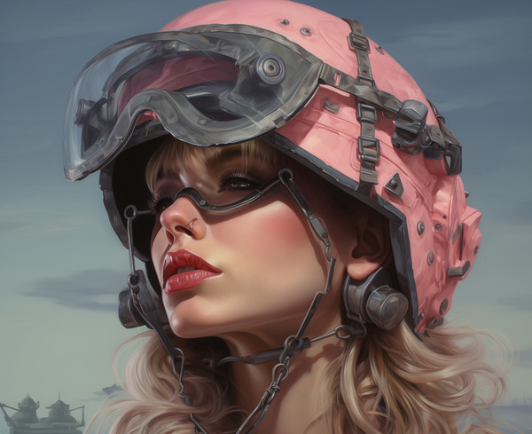 Woman Of War - Tactical Visor Portrait Art Prints by Savage Art Prints