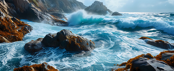 And the Sea Roared - Dramatic Ocean Wave Art Prints by Savage Art Prints