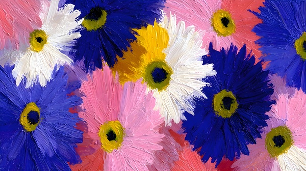 Palette En Fleurs - Palette In Bloom - Abstract Floral Art Prints by Savage Art Prints