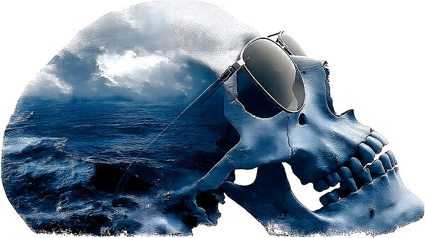 Dead Calm – Modern Seascape Art Print by Savage Art Prints