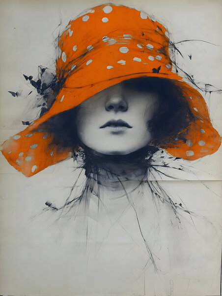 The Lady of the Hat – Vintage Fashion Art Print by Savage Art Prints