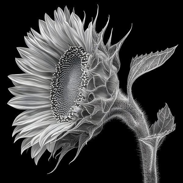 Sunflower Selfie 13 - Sunflower Portrait Art Prints by Savage Art Prints