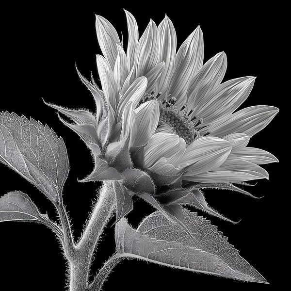 Sunflower Selfie 14 - Sunflower Portrait Art Prints by Savage Art Prints