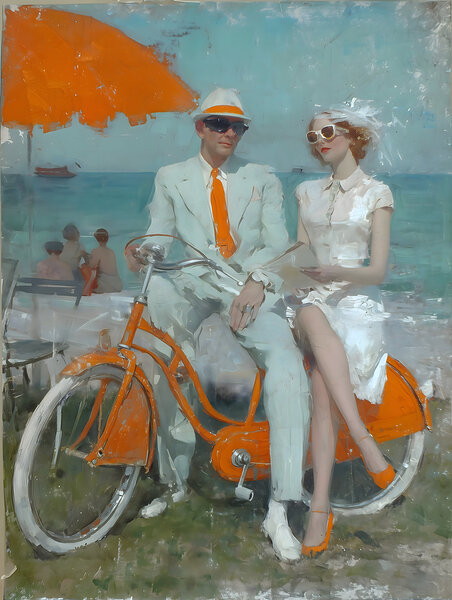Elegance Under the Sun – Vintage Fashion Poster Art Print by Savage Art Prints