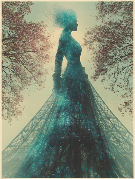 The Lady of Paris – Vintage Fashion Art Print by Savage Art Prints