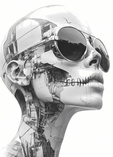 Echoes of Escher - Surreal Skull Line Art Prints by Savage Art Prints