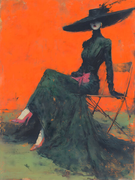 The Silence of Fashion – Vintage Editorial Portrait Art Print by Savage Art Prints